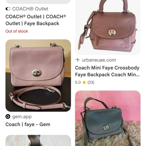 Coach Faye bag can be converted into a backpack. Elegant Women's Bag - Picture 14 of 16